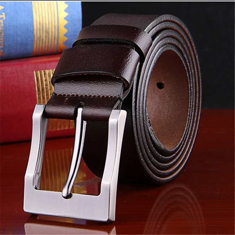 Мужские модные ремни из 100% натуральной воловьей кожи роскошные брендовые