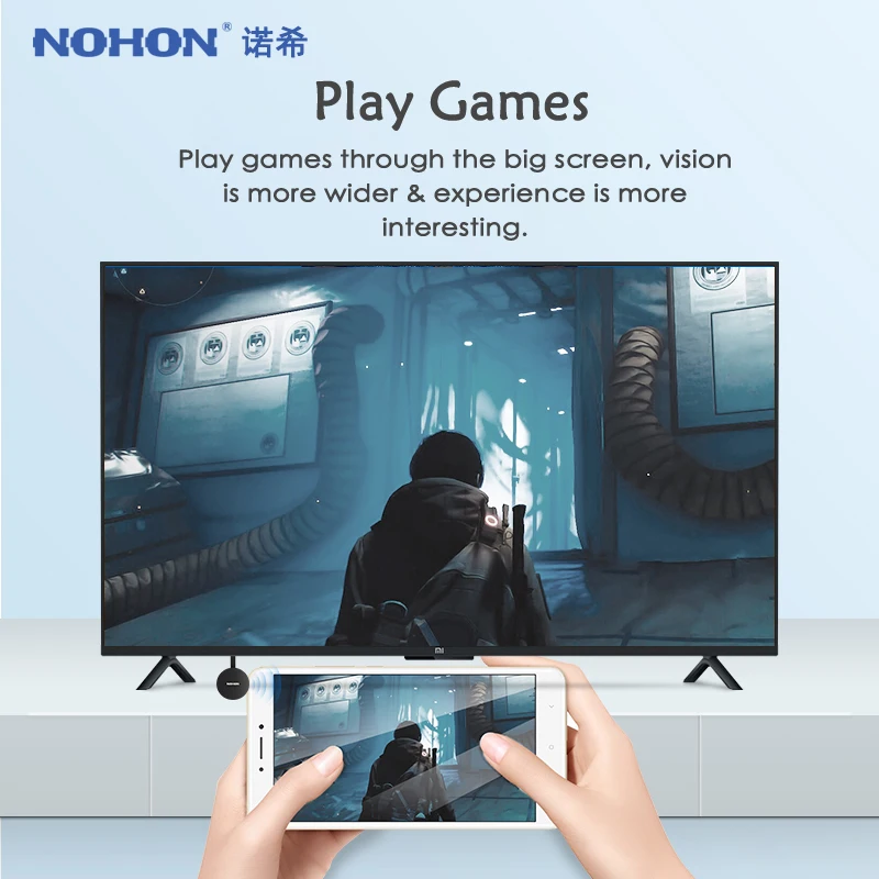 NOHON HDMI приемник для iPhone 8 X iPad samsung huawei Xiaomi беспроводной дисплей LAN 5 ГГц антенный адаптер домашний кинотеатр образование
