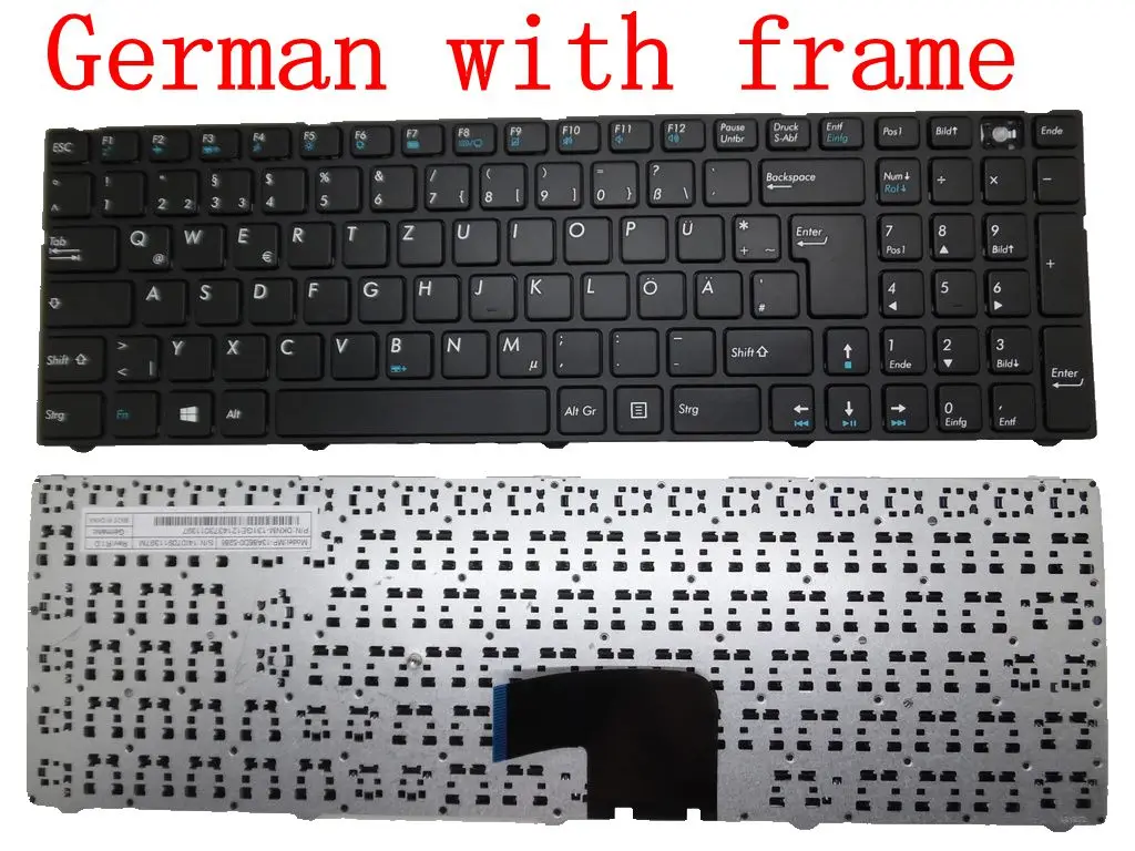 Laptop Keyboard For Medion E7223 E7225 E7226 E7227 Black With Frame V150062AS6 MP-13A83U4-5286 MP-13A83US-5281 OKN0-CN1UI11 | Компьютеры и