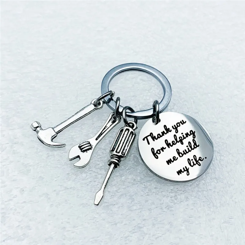 Кольцо для ключей из нержавеющей стали с надписью You Always Be My Hero | Украшения и