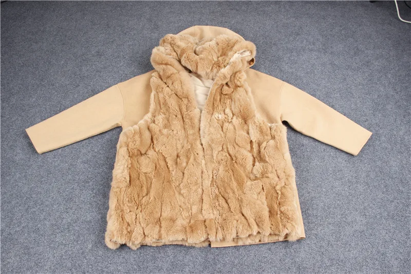 Новинка 2019 зимняя парка шерстяное кашемировое пальто женская меховая куртка с