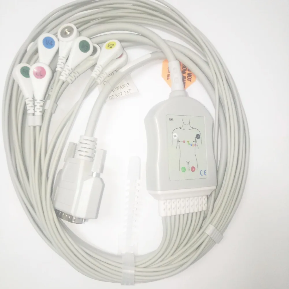 Бесплатная доставка 15 контактный кабель nikohhon den ECG 1250 1350/9130/9132/9620 цельный 10 и