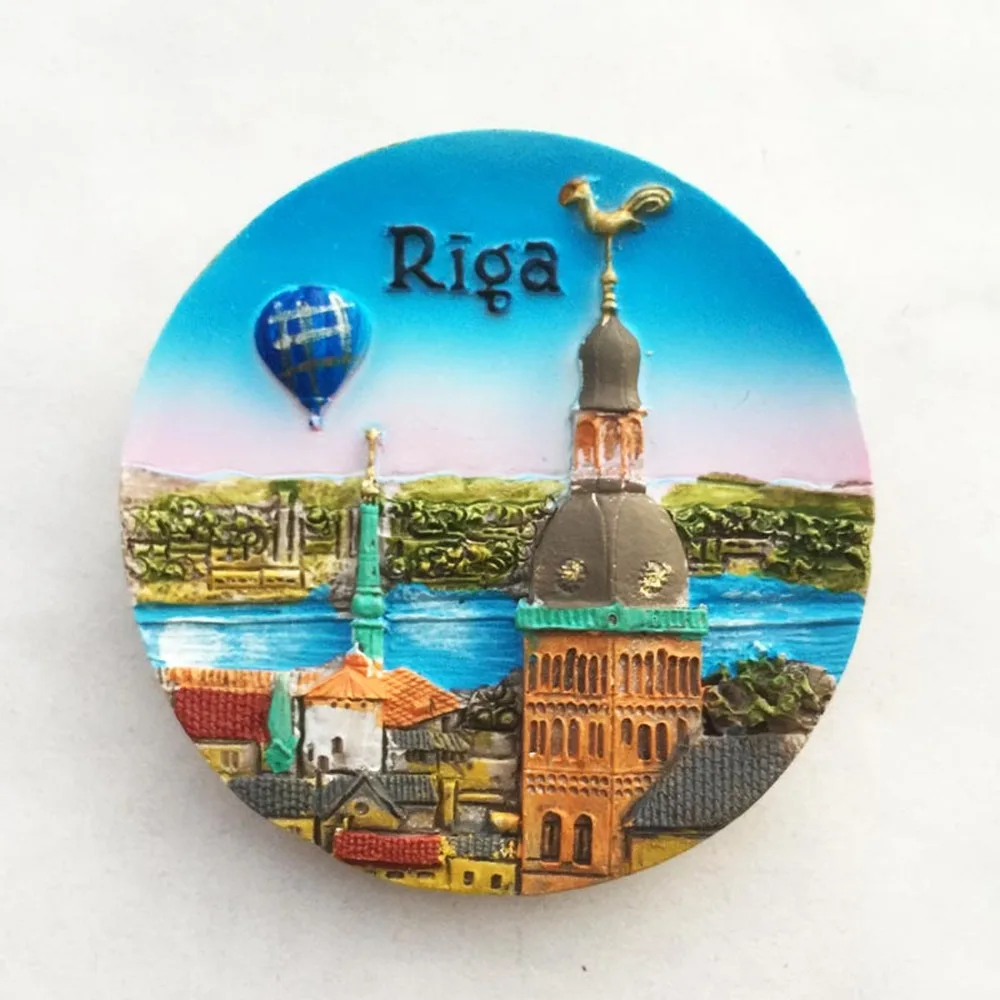 BABELEMI Baltic Sea Nordic Latvia Riga Fridge Magnets World Travel Souvenir Refrigerator Magnetic Stickers|Магниты на