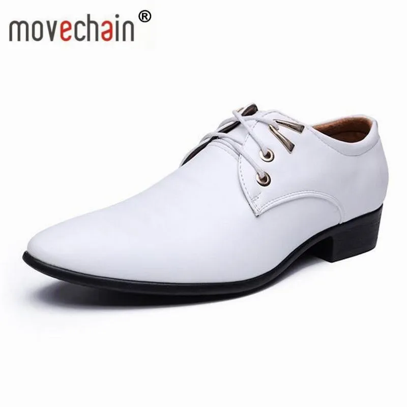 Мужские свадебные туфли movechain новые модные белые кожаные для вечеринок мужские