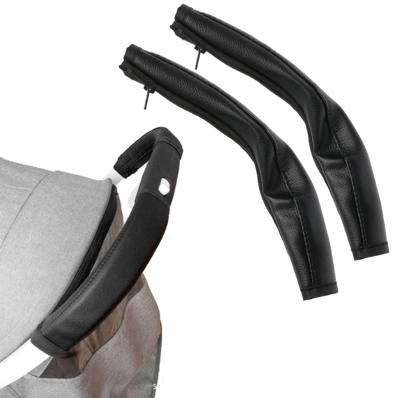 Pram Stroller Accessories Baby Stroller Armrest Protective Case Zipper Closure Pu Leather Armrest Covers for Handle Wheelchairs Pram Stroller Accessories Baby Stroller Armrest Protective Case Zipper Closure Pu Leather Armrest Covers for Handle Wheelchairs
