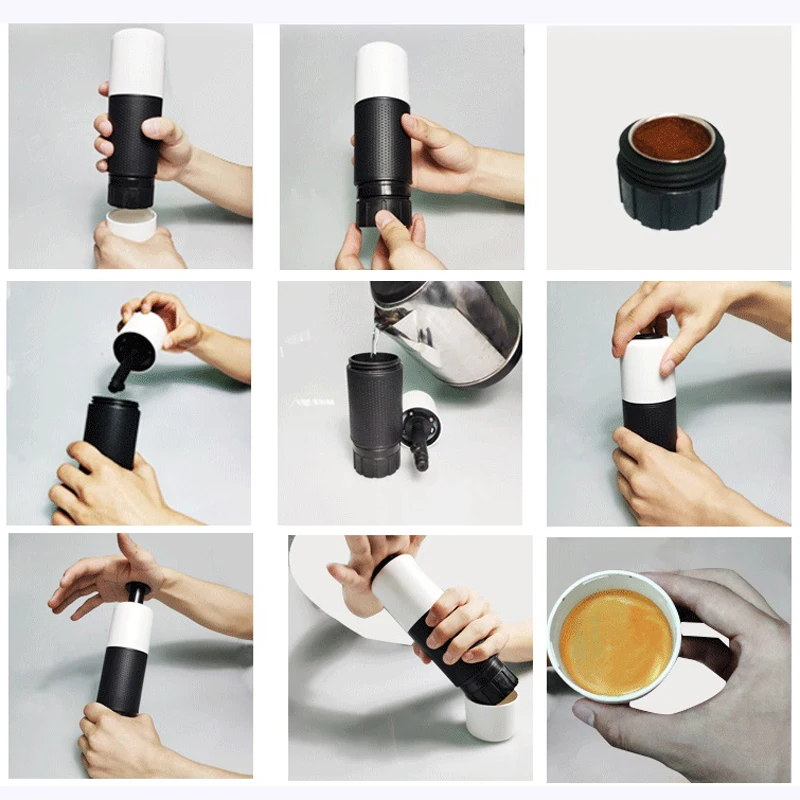 Ручная мини кофемашина с ручным давлением портативная кофеварка Капсульная