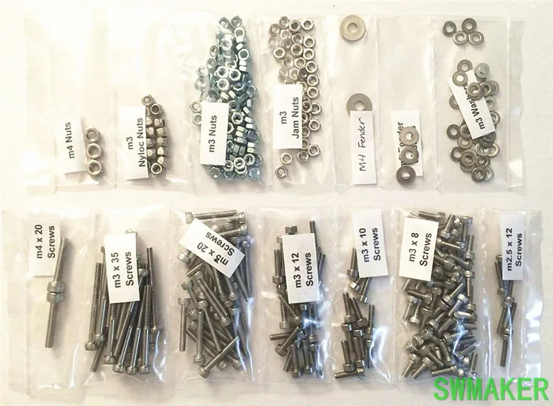 

Kossel Legacy Nuts Bolts Screws Fasteners Kit for DIY 3D Printer
