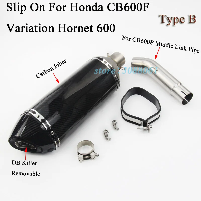 Выхлопной глушитель для мотоцикла Honda VIVO Hornet 600 CB600F|db killer|full systemcarbon muffler |