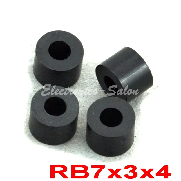 (10 шт./лот) 4 мм черная нейлоновая круглая распорка внешний диаметр 7 внутренний 3 2