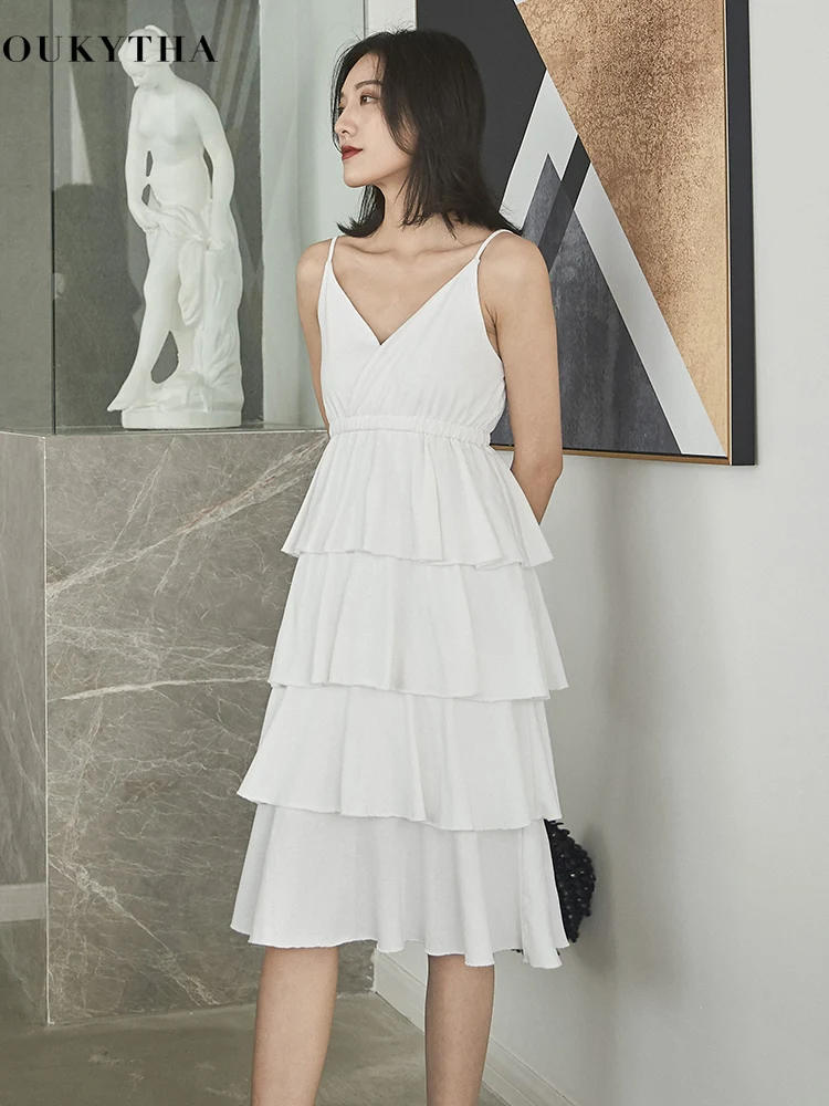 Для женщин летние платье без рукавов Сексуальная Низкий v образным вырезом