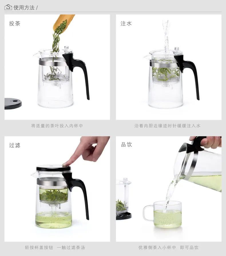 [GRANDNESS] Samadoyo E-01 высококачественный Gongfu Чайник и кружка 500 мл стеклянный чайник SAMA художественная чайная чашка