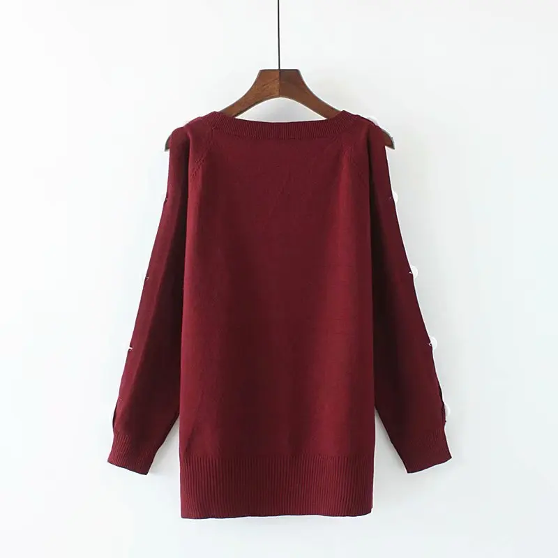 S69 Autumn Winter Casual Sweaters 4XL Plus Size Women Clothing Fashion Loose knitting Pullover CX133 | Женская одежда