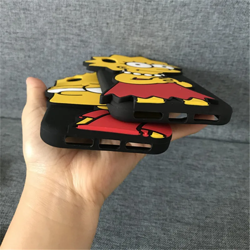 Силиконовый чехол с рисунком Барта Симпсона Лизы для iphone 7, 8, 6, 6s Plus, X, XS, MAX, XR, 5, 5S, Se, чехол s, мягкий силиконовый милый противоударный чехол