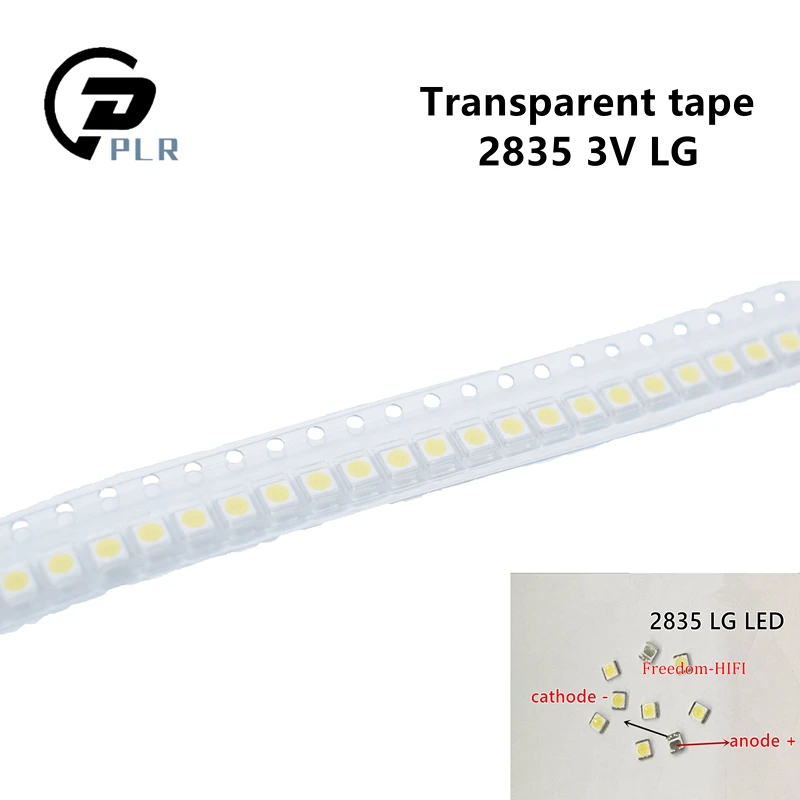 2000 шт. Para Korea LG 2835 светодиод, smd, светодиод ремонт lcd-телевизор LG подсветка 3528 1 Вт 3 в холодный белый LATWT470RELZK - Испускаемый цвет: Transparent tape