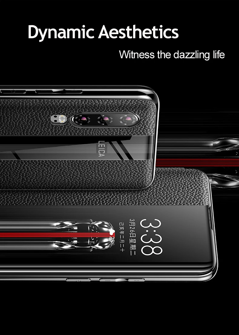 Huawei P30 Pro футляр из натуральной кожи Vpower Роскошные Smart View Окно кожа флип чехлы для huawei P30/P30 Pro чехлы