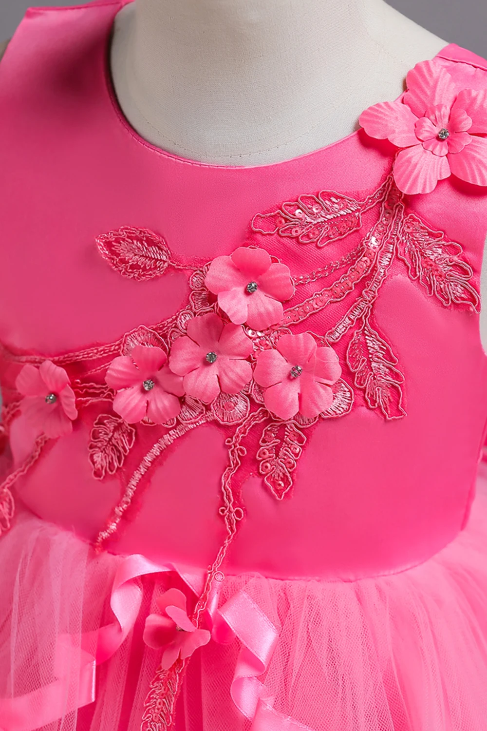 Vestidos de Primera/Новое поступление, платья с цветочной аппликацией для девочек, 6 милых цветов, кружевное платье для девочек, платья для первого причастия