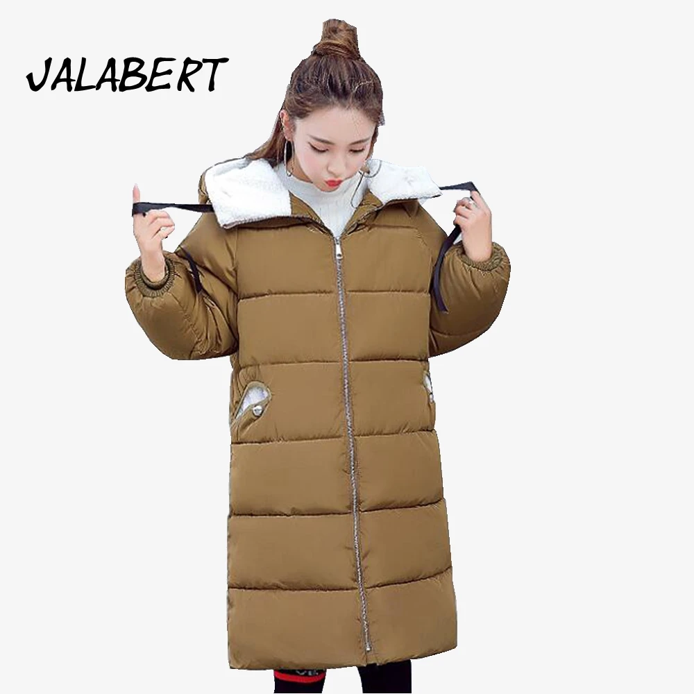 2017 Новая зимняя Женская мода тонкий овечьей шерсти Хлопчатобумажная Куртка