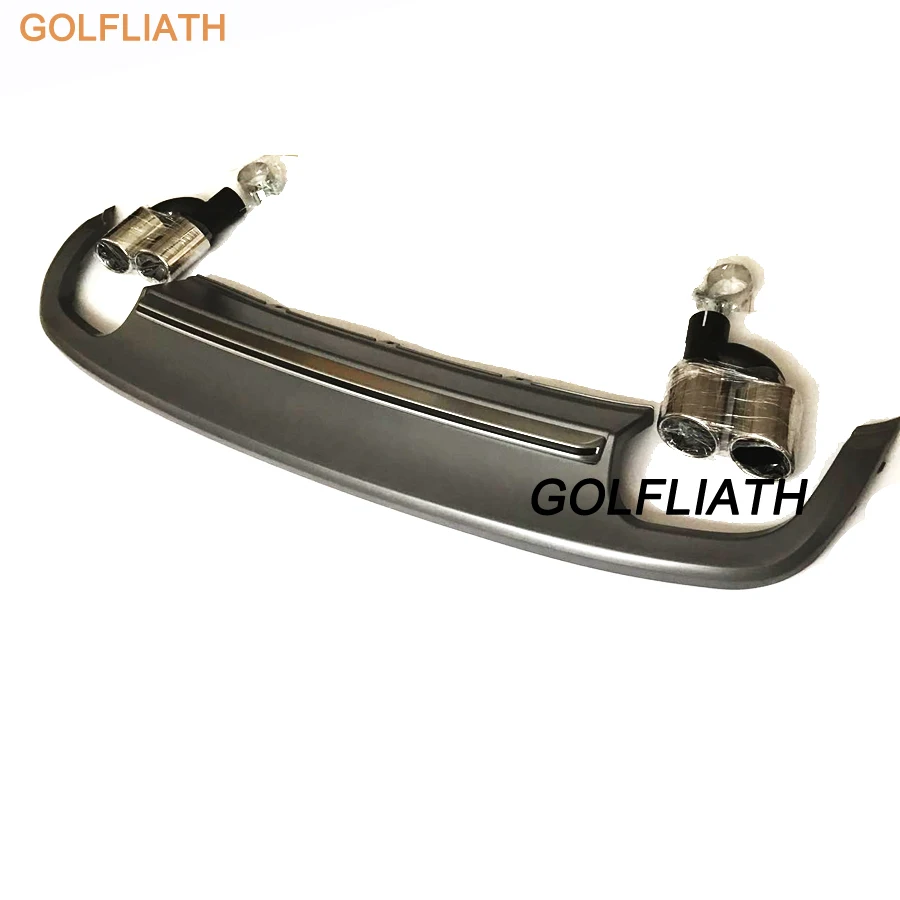 GOLFLIATH S5 стиль PP+ Нержавеющая Задняя губка бампер диффузор комплект конец трубы глушитель наконечник Подходит для Audi A5 2012- 2/4-дверная версия