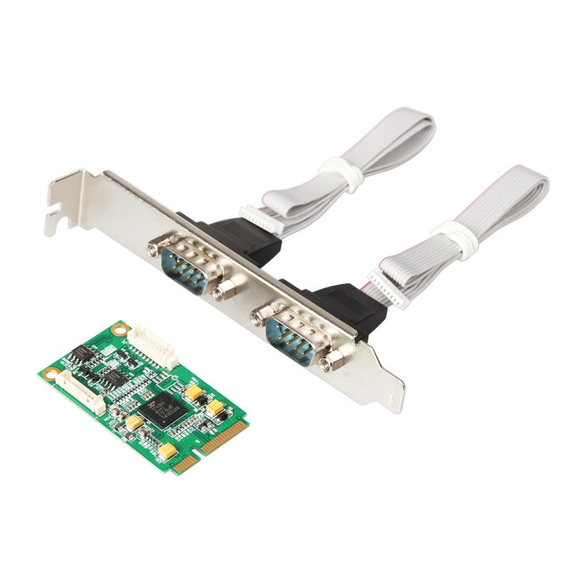 Высокоскоростной 2-портовый RS422 RS485 мини PCI-Express контроллер адаптер