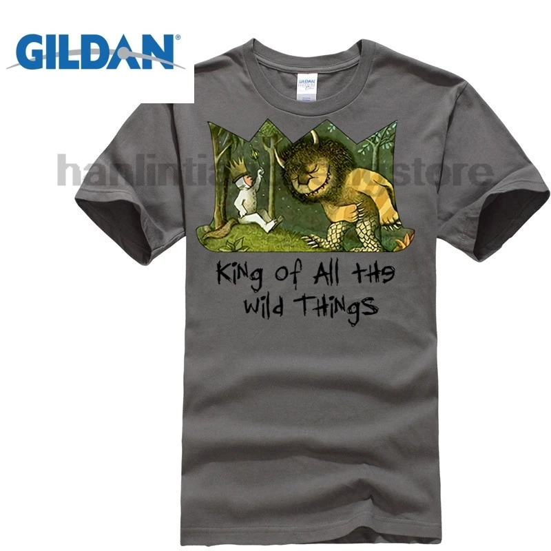 GILDAN Retro 1963 Where The Wild Things Are T Shirt Funny Clothing Casual Short Sleeve Shirts Print Men Brand | Мужская одежда