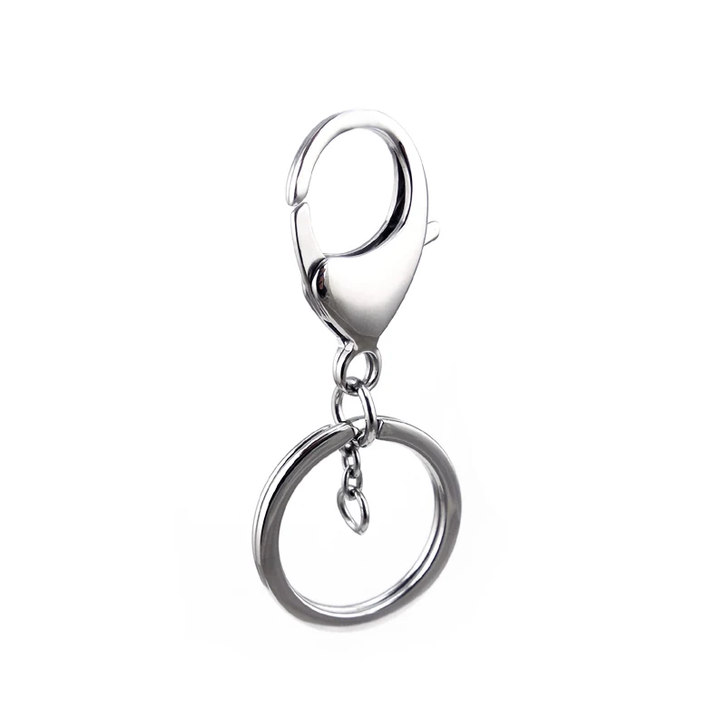 key chain Серебряные цветные брелоки из нержавеющей стали с застежкой-Омаром - Цвет: key chain