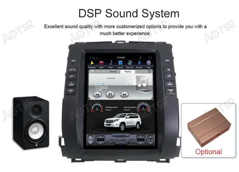 2 Din Tesla стиль 10,4 дюймов Android 9,0 автомобильный gps-навигация, dvd-плеер для Toyota Land Cruiser Prado 120 2002-2009/Lexus GX470