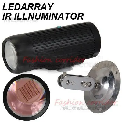 CCTV Surveillance 3300mw 940nm Invisible Day Night IR LED Array Illuminator Lighting Distance 10-80m Manual Adjustment Black |