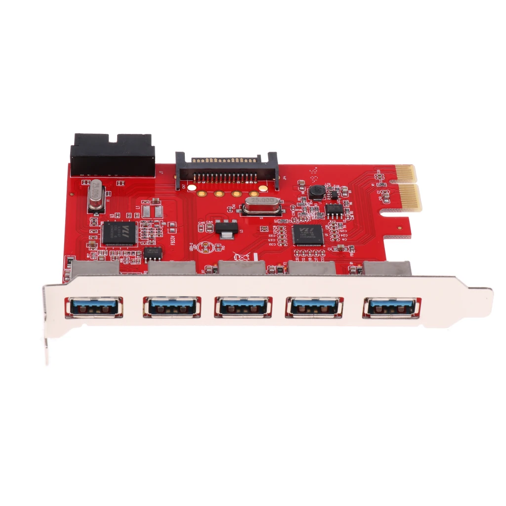 5 портовая PCI E экспресс карта к USB 3 0 19 контактному адаптеру разъема|Платы
