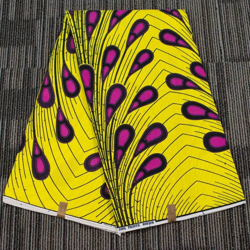 Желтое перо павлина 2019 новый национальный ветер хлопковая ткань с принтом
