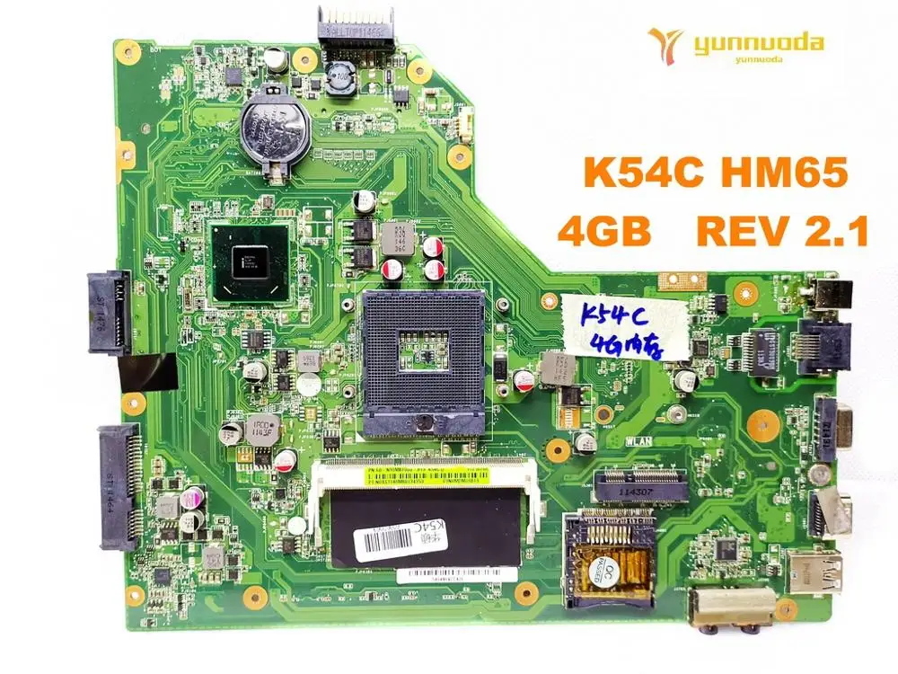 Оригинальная материнская плата для ноутбука ASUS K54C HM65 4 Гб REV 2 1 протестирована