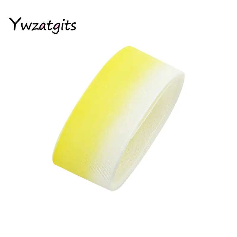Color 2 Ywzatgits 10y/лот 25 мм градиент цвета органзы ленты для свадьбы домашний декор рукоделие Подарочная упаковка аксессуары ручной работы YP0201 - Цвет: Color 2