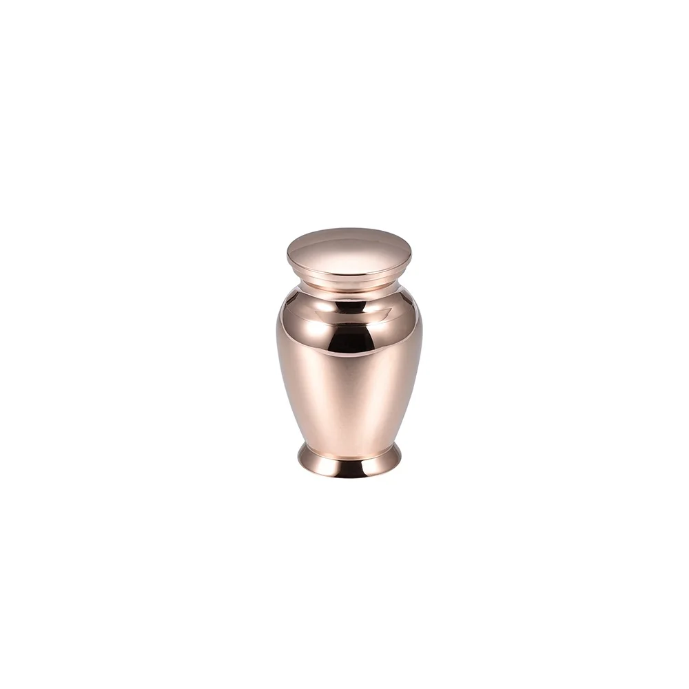Rose gold color Урны для кремации животных/человека серебро/черный/пистолет/синий/кофе золото нержавеющая сталь шкатулка погребальный пепел ювелирные изделия мемориальная банка - Окраска металла: Rose gold color