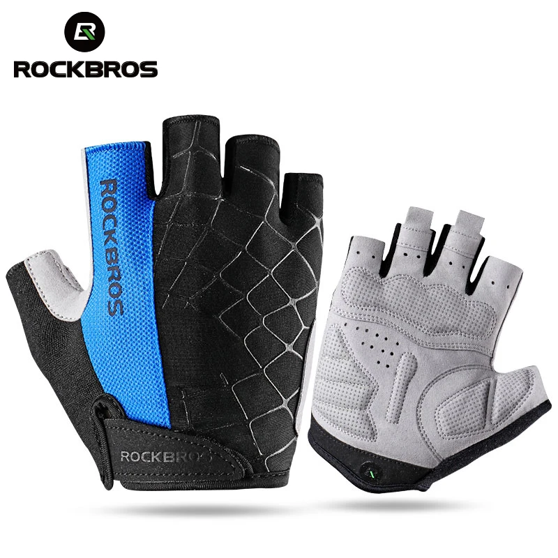 

ROCKBROS велосипедные перчатки, перчатки без пальцев, противоударные, дышащие, MTB, горный велосипед, мужская, женская и Мужская спортивная одежд...