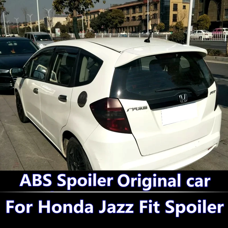 Для 2008-2013 Honda Jazz Fit спойлер высокого качества ABS Материал заднее крыло автомобиля