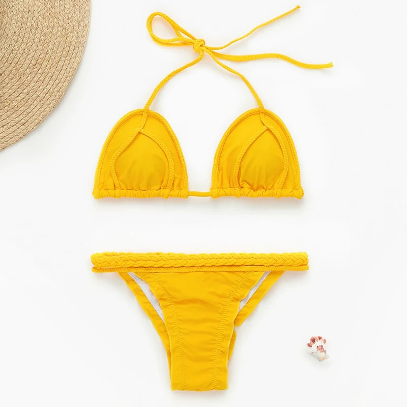 Bikinx Weave triangle swimsuit female bathers Push up sexy swimwear women bathing suit Brazilian micro bikini new biquini