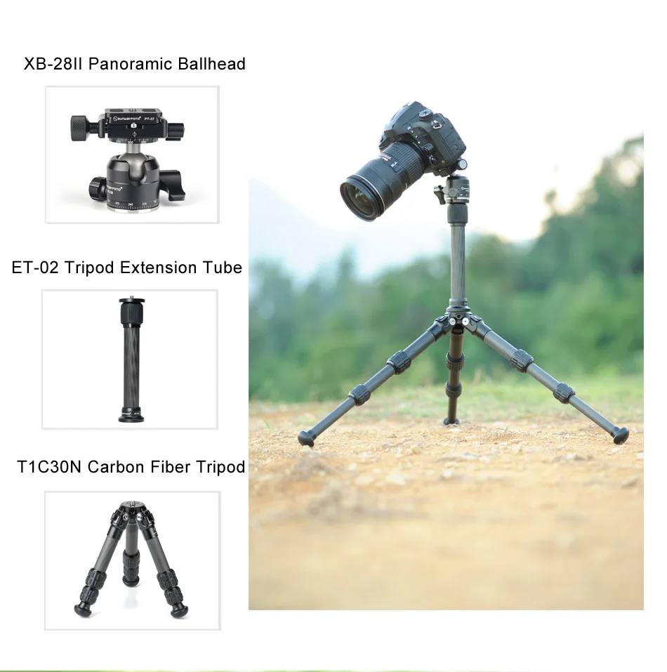 SUNWAYFOTO T1C30N светильник маленький мини карбоновый штатив для Dslr камеры Профессиональный карбоновый штатив для телефона Аксессуары для камеры видео