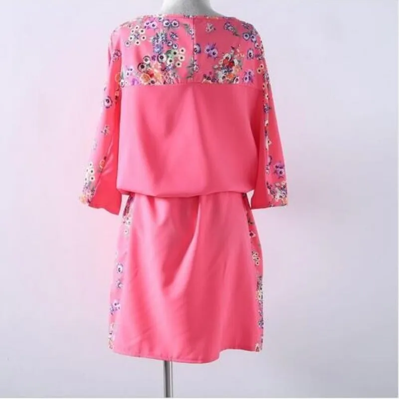 Женское платье с эластичной талией винтажное большого размера 6XL коротким