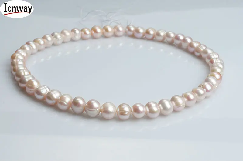 Бесплатная доставка натуральный круглый пресноводный жемчуг лаванды 9-10 мм 15