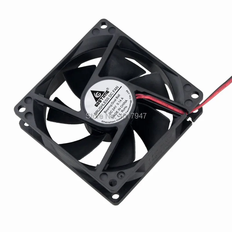 1 шт. Gdstime DC 24 В 2Pin 80 мм 8 см 80x80x25 шариковый Бесщеточный Охлаждающий вентилятор |