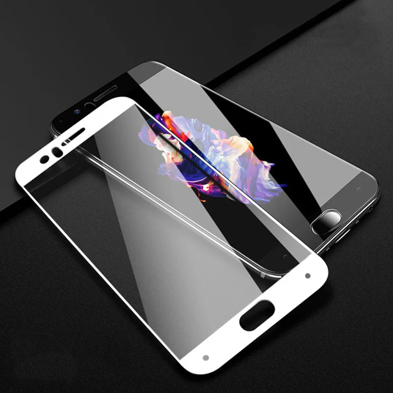 Для oneplus 5 закаленное стекло MOFi One Plus 5 Закаленное стекло пленка 1+ 5 полное покрытие защита экрана стекло oneplus 5 пленка стекло - Цвет: White