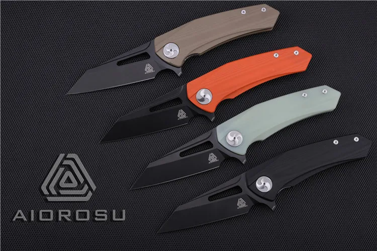 Aiorosu TORNADO Складной Нож EDC 440C черное лезвие