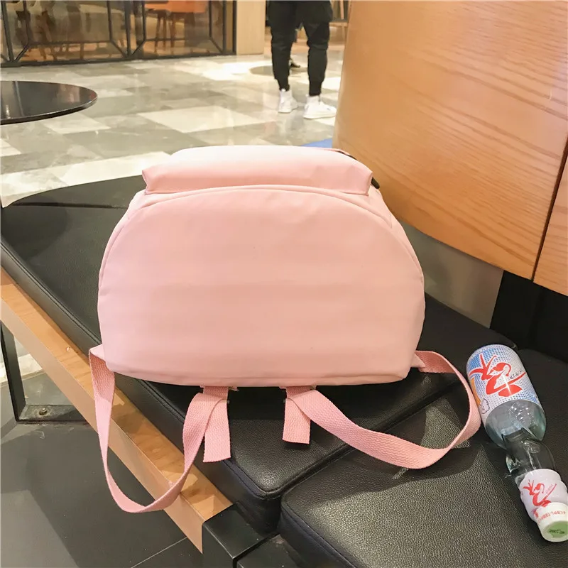 2019 Нейлоновые женские школьные рюкзаки однотонные ранцы для девочек-подростков