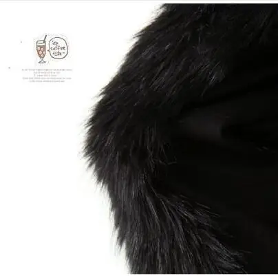 2019 белое/черное пальто из искусственного меха Женское зимнее средней длины