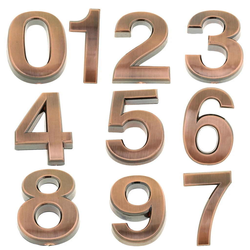 No.1&amp 3 ABS Sticker Address Plaque Sign House Hotel Door Number Digits Plate | Дом и сад