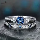 DODO элегантные темно-зеленыекоролевские синие циркониевые кольца класса ААА для женщин модные кольца из двух предметов для женщин банкетные ювелирные изделия для женщин B2304