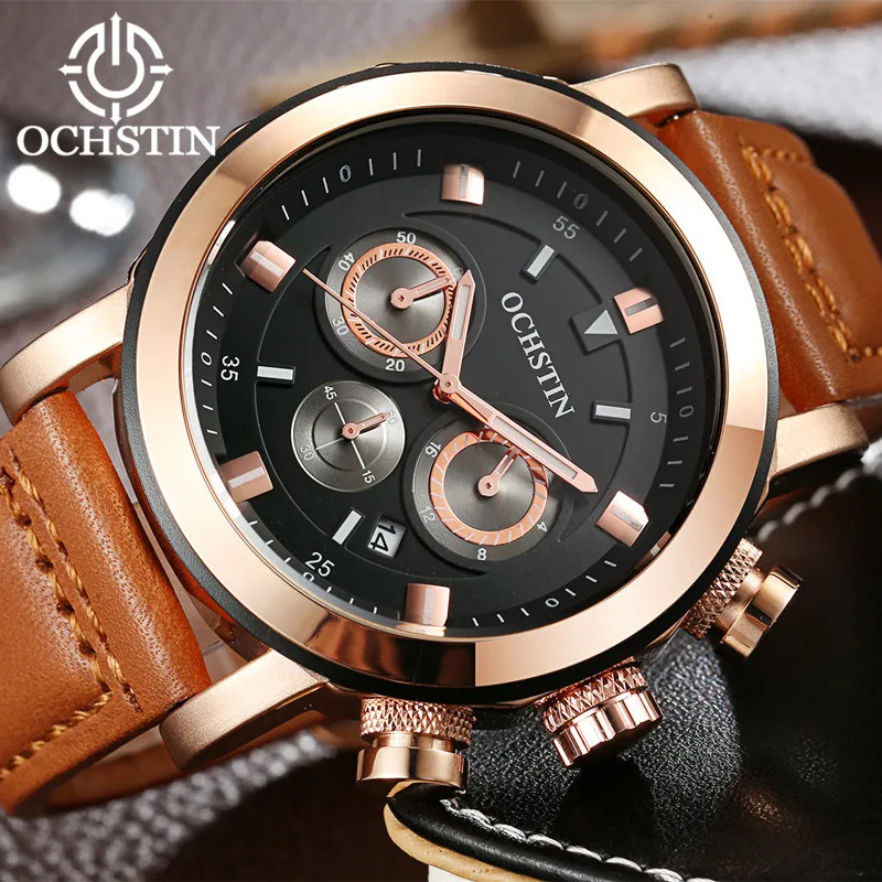 Часы наручные OCHSTIN Мужские кварцевые роскошные брендовые армейские в стиле