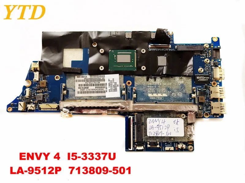 Оригинальный Для HP ENVY 4 материнская плата для ноутбука I5 3337U LA 9512P 713809 501 испытанное