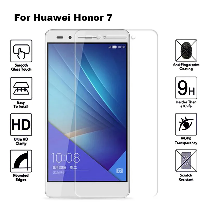 2 шт защита экрана Huawei Honor 7 закаленное стекло Honor7 PLK L01 AL10 защитная пленка