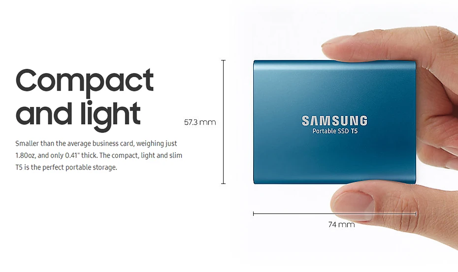 Samsung T5 портативный ssd 250 ГБ 500 1 ТБ 2 ТБ USB3.1 EXTERNE Внутренние твердотельные накопители Usb 3,1 Gen2 RU achterwaarts compatibel voor