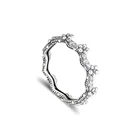 Садовый цветок кольцо из стерлингового серебра ювелирные кольца для женщин вечерние Модные женские кольца для изготовления ювелирных изделий